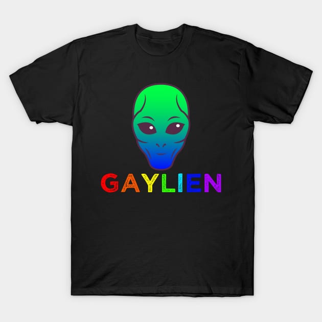 Gaylien alien funny gay T-Shirt by TK Store